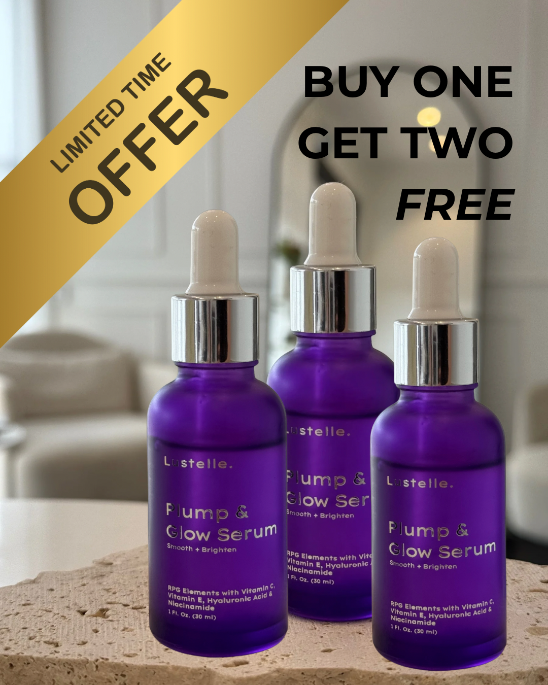 Load image into Gallery viewer, Buy One, Get TWO Free! Boxing Day - Plump &amp; Glow Serum - Special!
