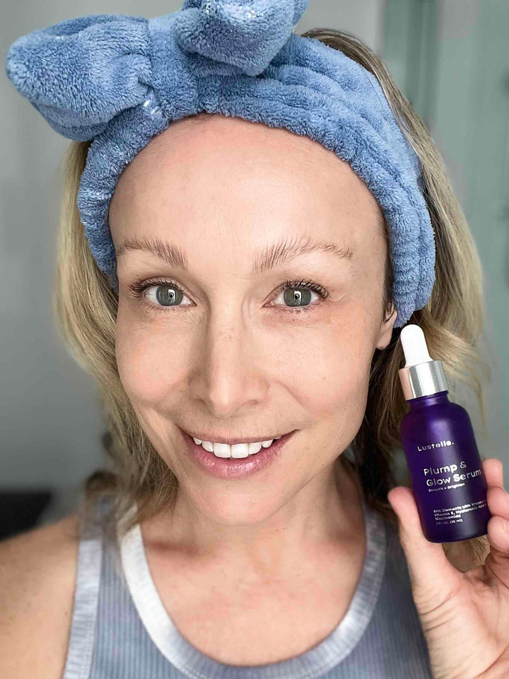Lustelle customer with her Plump and Glow Serum