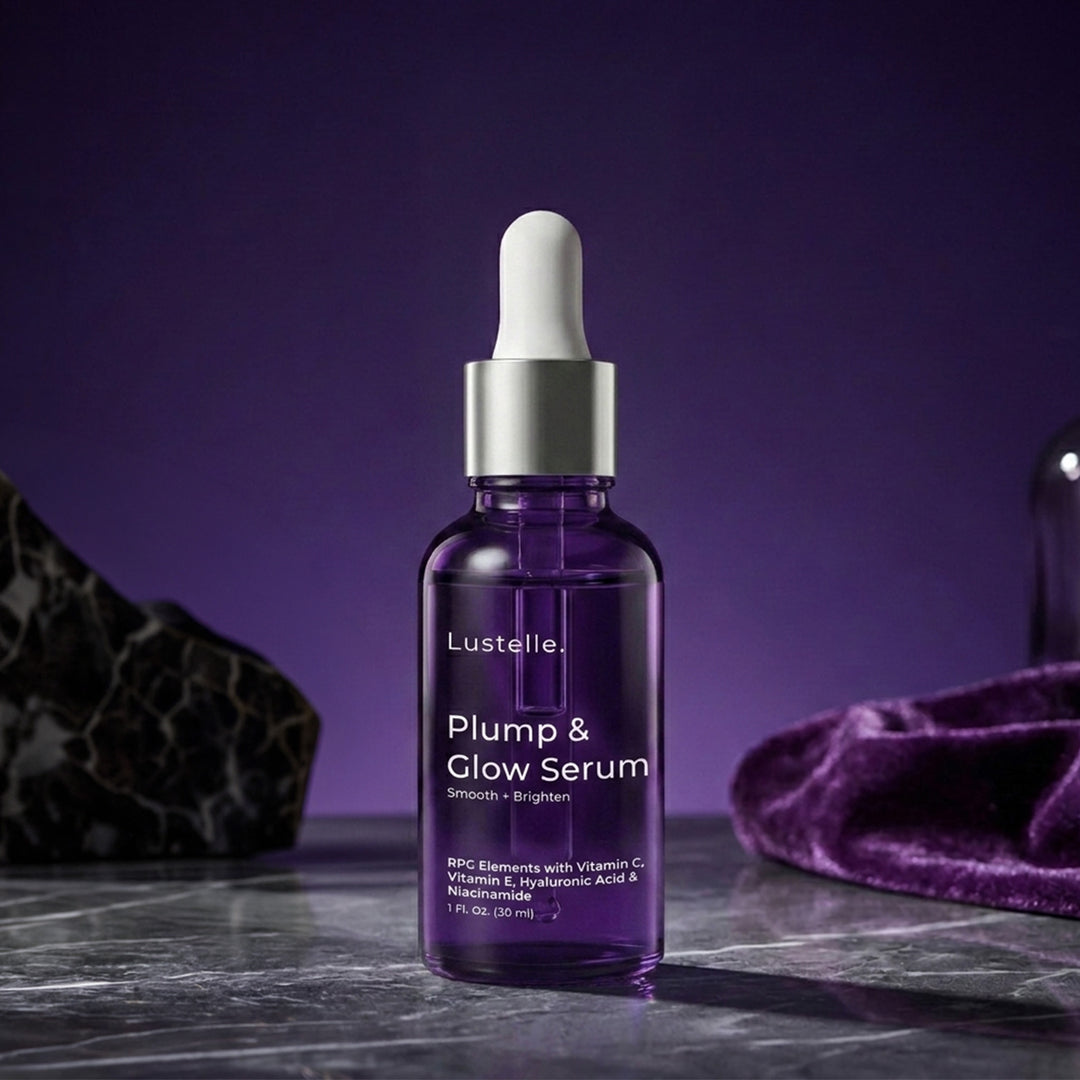 Plump and Glow Serum with botanical styling
